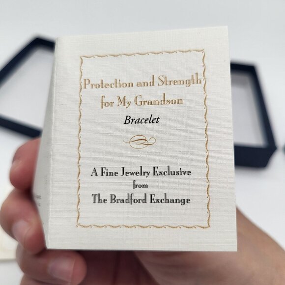 Bradford Exchange "Protection And Strength For My Grandson" Bracelet - Picture 2 of 11